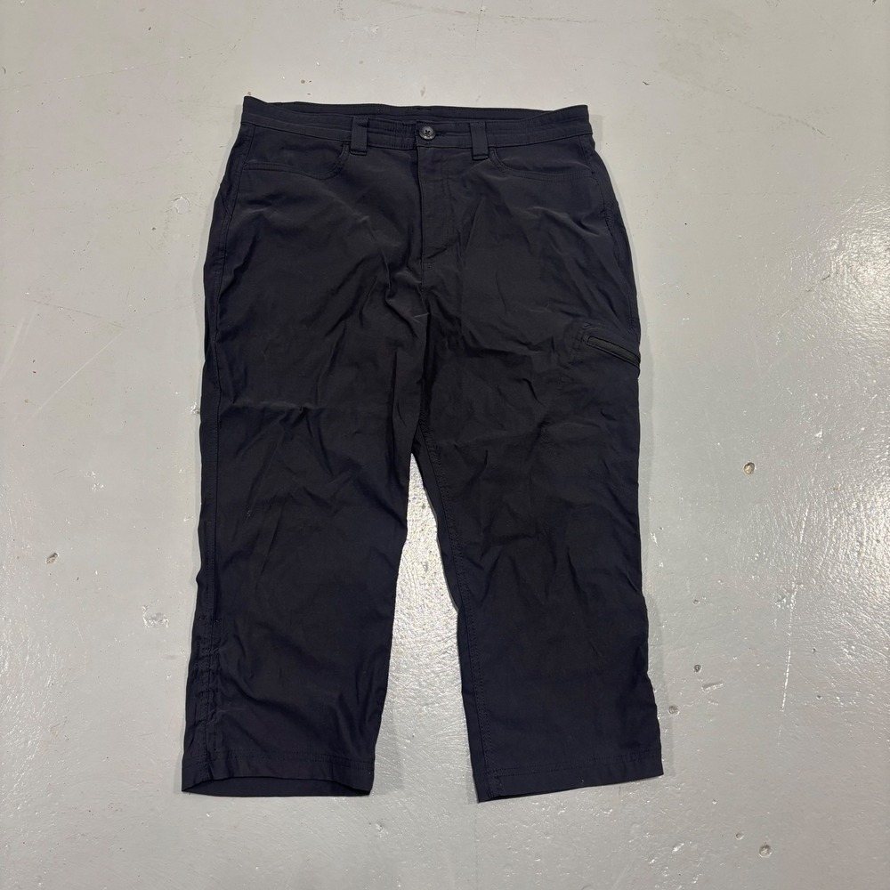 Eddie Bauer Womens Guide Capri Pants Black Size 14 Hiking Outdoor Performance